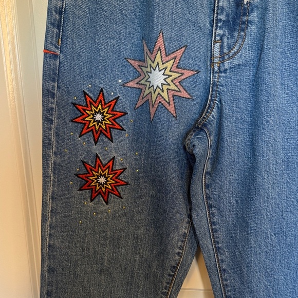 Star Embroidered Straight Leg Jeans - Picture 3 of 11